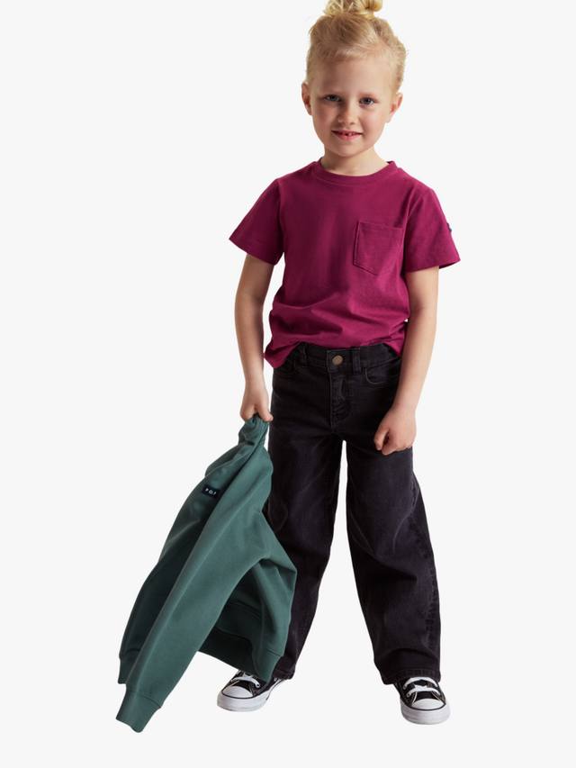 

Детская хлопковая футболка с карманом Polarn O. Pyret, Pink