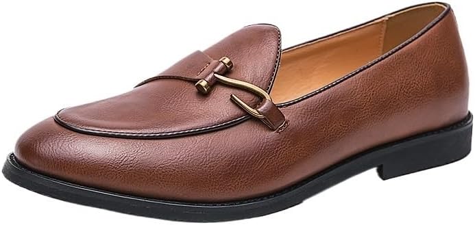 

Мужские классические кожаные лоферы, классические мокасины на толстой подошве, противоскользящие и износостойкие, для повседневной носки, вечеринок, вождения и делового стиля Zestrelax, коричневый