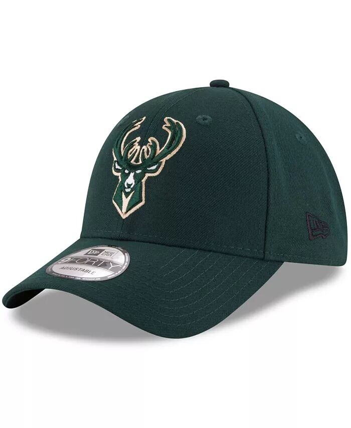 

Мужская регулируемая кепка Hunter Green Milwaukee Bucks Official Team Color 9FORTY New Era, зеленый