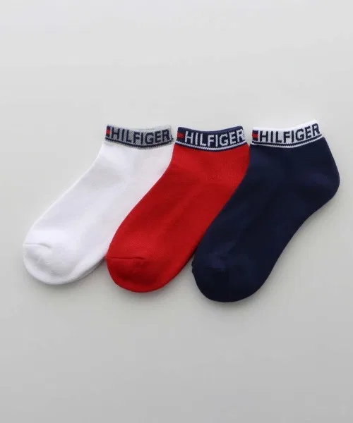 Носки Tommy Hilfiger 3 пары, органический хлопок, бежевый
