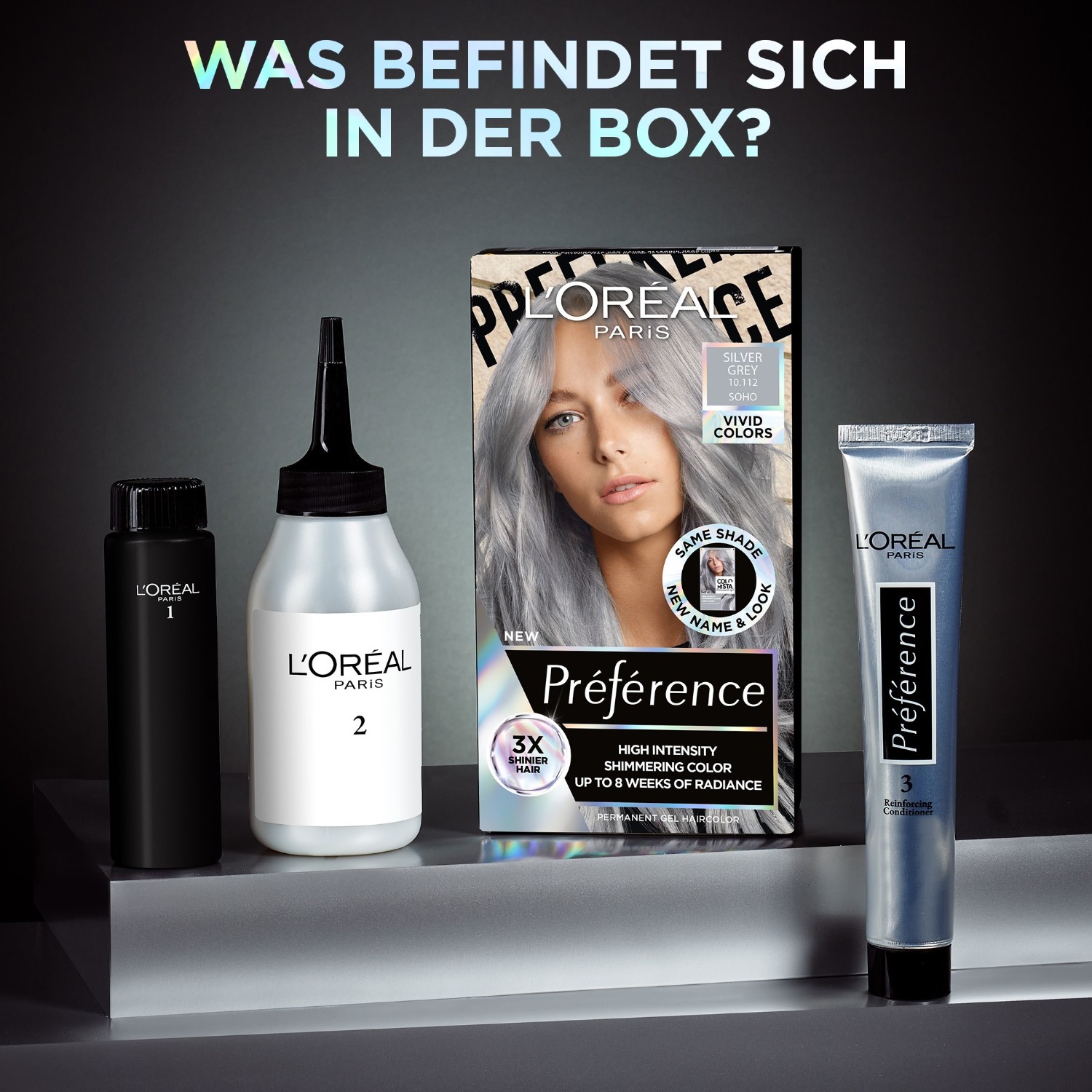 Краска для волос preference vivid colors Loreal Paris, nr. 10.112 - silver grey, количество 1 шт. — фото 3