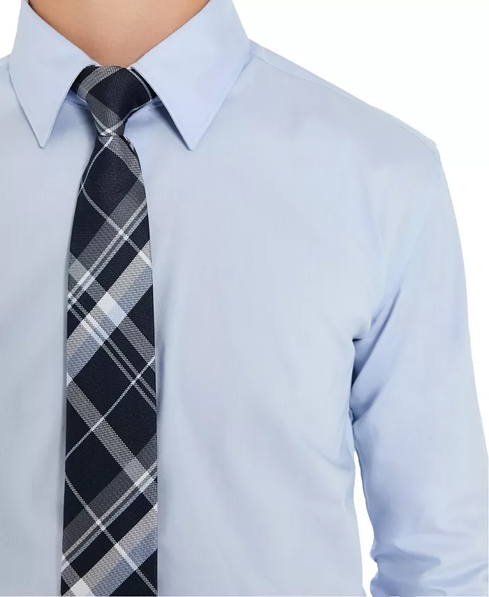 Комплект из классической рубашки и галстука Big Boys Solid Kenneth Cole Reaction, синий — фото 2