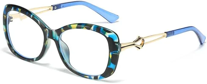 

Солнцезащитные очки для мужчин и женщин - защита UV400 - леопардовый принт, ажурная оправа, для занятий спортом на открытом воздухе и вождения QWBSER, Blue Leopard