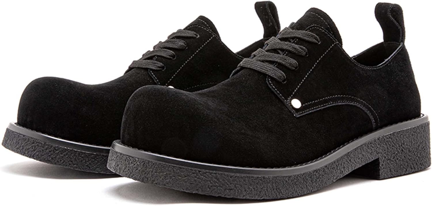 

Мужские дерби на платформе, модные туфли с шнуровкой, с толстой подошвой для увеличения роста, оксфорды для бизнеса и официального ношения, легкие, противоскользящие лоферы Generic, черный