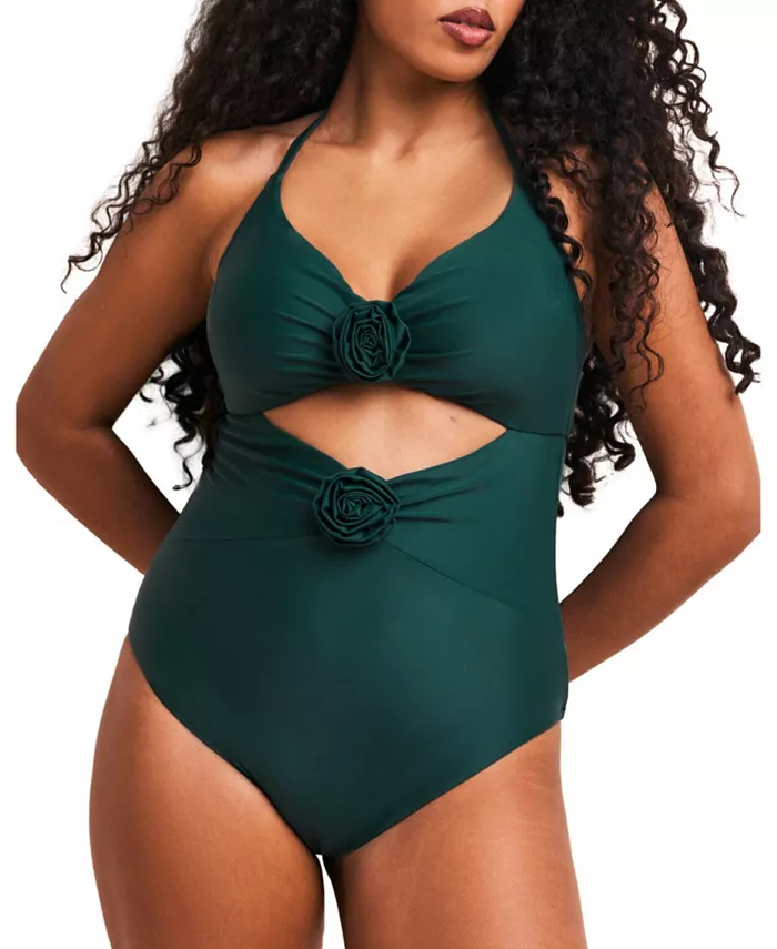 

Купальник цельный Zola Swimwear Plus Size Adore Me, зеленый