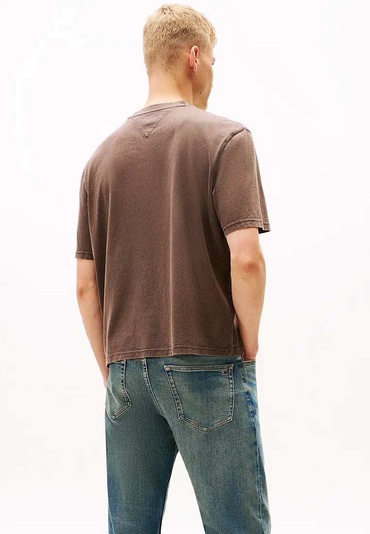 Футболка с коротким рукавом, классическая, Tommy Jeans Tommy Hilfiger, черный — фото 2