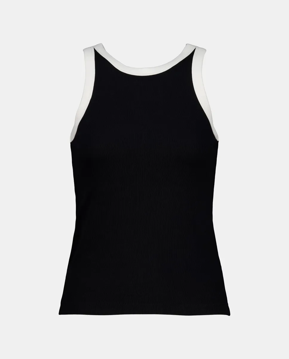

Женский топ с ребристыми бретелями Easy Wear, черный
