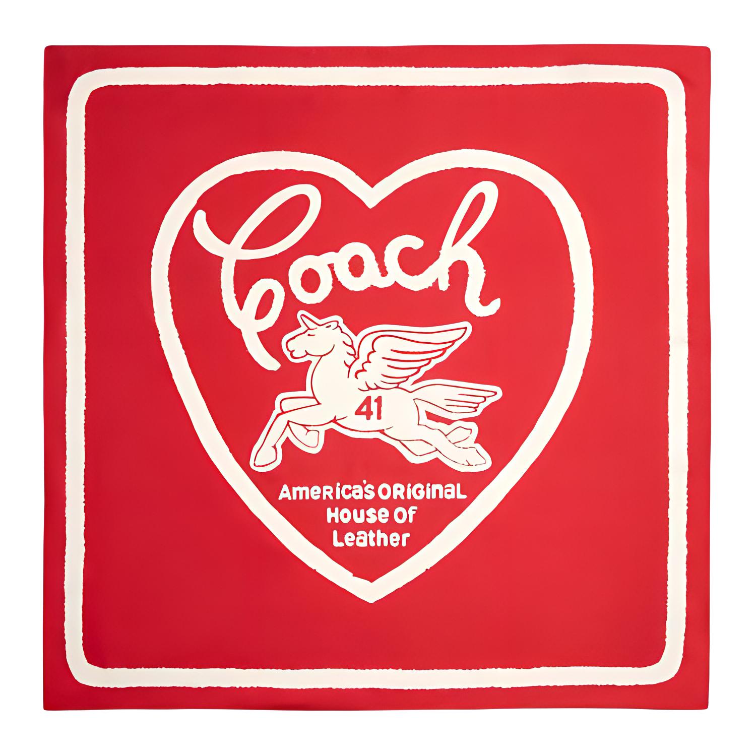 

COACH Шелковый шарф унисекс красный, Red