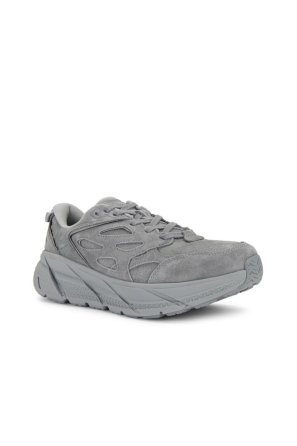 Кроссовки женские U Clifton L Suede Hoka, цвет Limestone & Limestone — фото 2