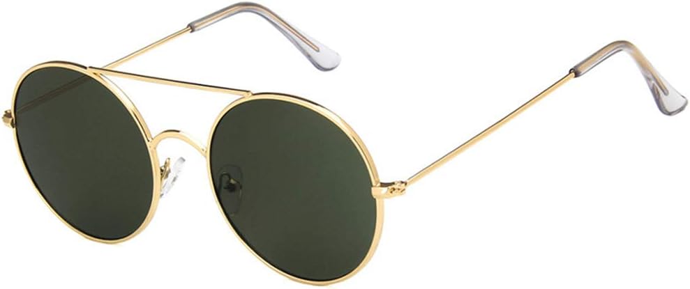 

Солнцезащитные очки Shiratori унисекс в стиле ретро, ​​золотисто-коричневые, для отдыха и развлечений, круглые, неполяризованные, с защитой от УФ-излучения UV400, Gold Green