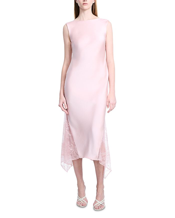

Платье с драпировкой на спине BCBGMAXAZRIA, розовый