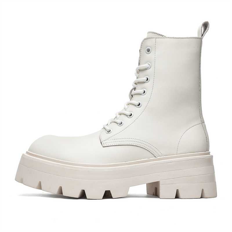 

ZHENRAN Белые ботинки Martin Boots мужские, цвет White