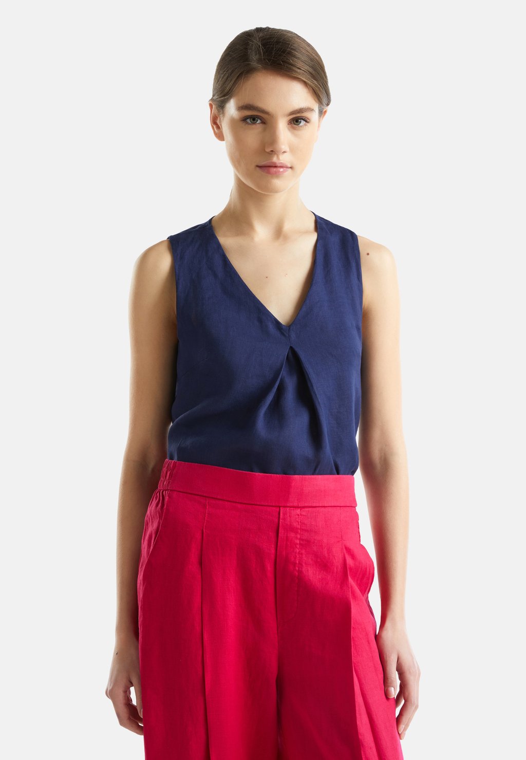 

Топ SLEEVELESS - Blouse United Colors of Benetton, синий