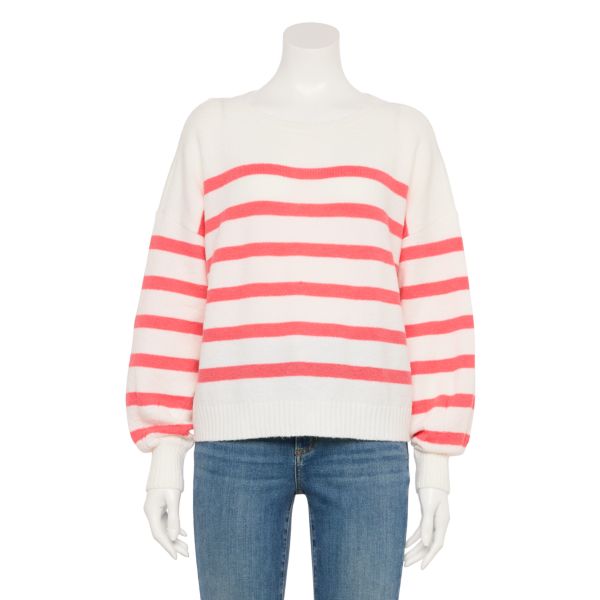 

Миниатюрный свитер с рукавами-фонариками Sonoma Goods For Life, цвет ivory neon stripe