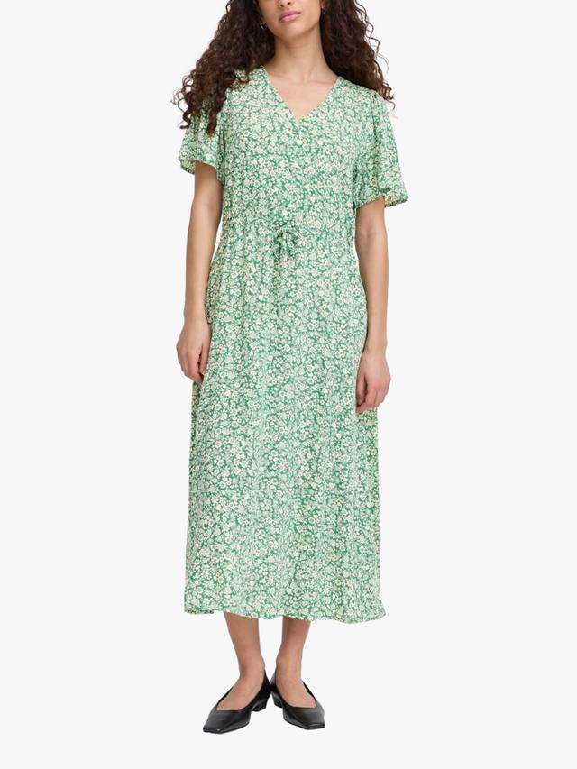 

Платье миди Vera Floral ICHI, Pine Green