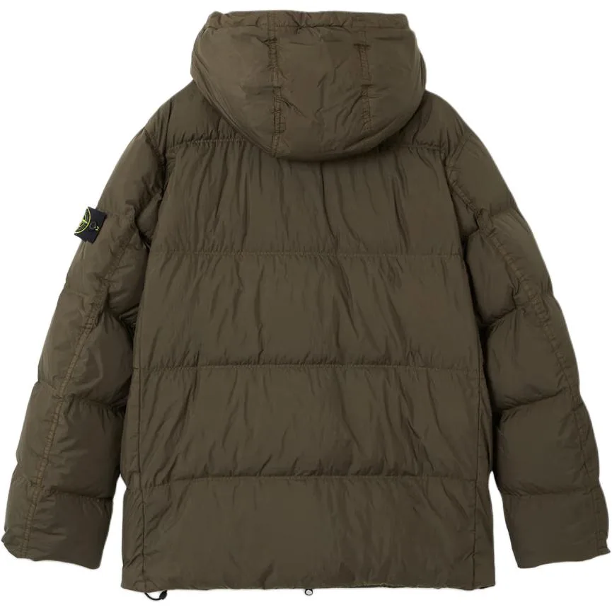 Куртка с капюшоном на молнии и логотипом STONE ISLAND, Army Green — фото 3