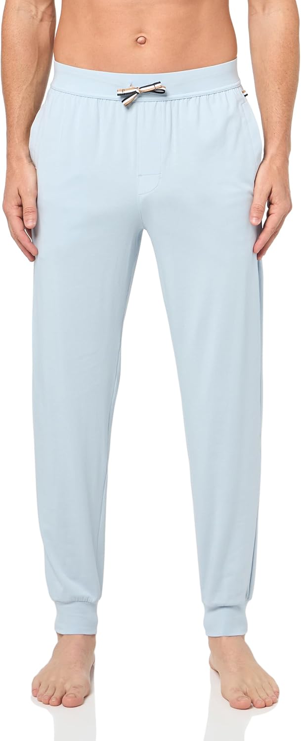 

BOSS мужские мягкие хлопковые брюки с манжетами для отдыха, Niagara Mist