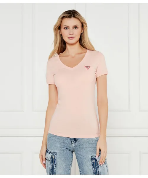 

Футболка Slim fit Guess Jeans, розовый