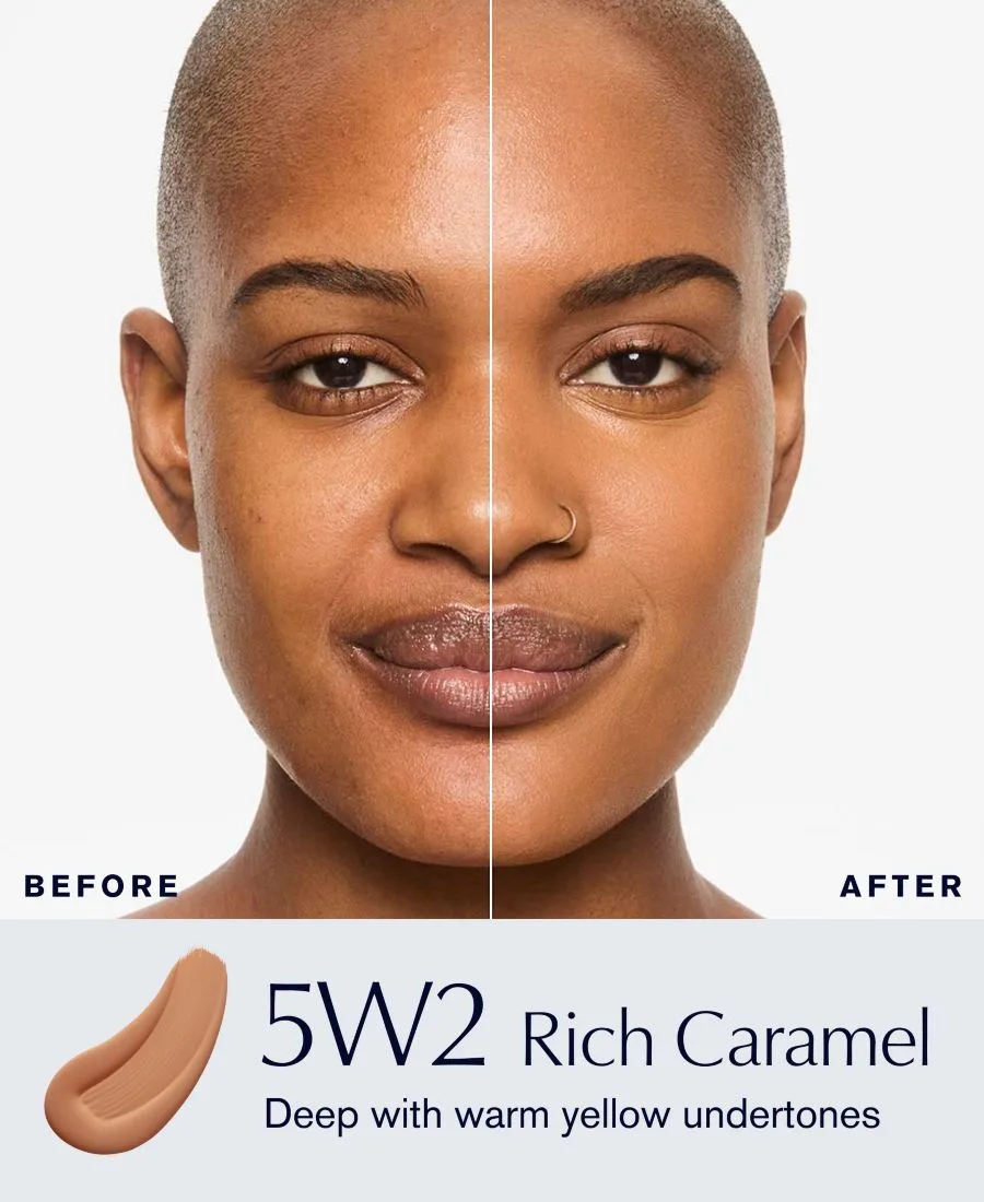 Стойкая матирующая тональная основа Double Wear Stay-in-Place Longwear Matte Foundation Estée Lauder, 5w2 rich caramel, deep with warm желтый undertones — фото 4
