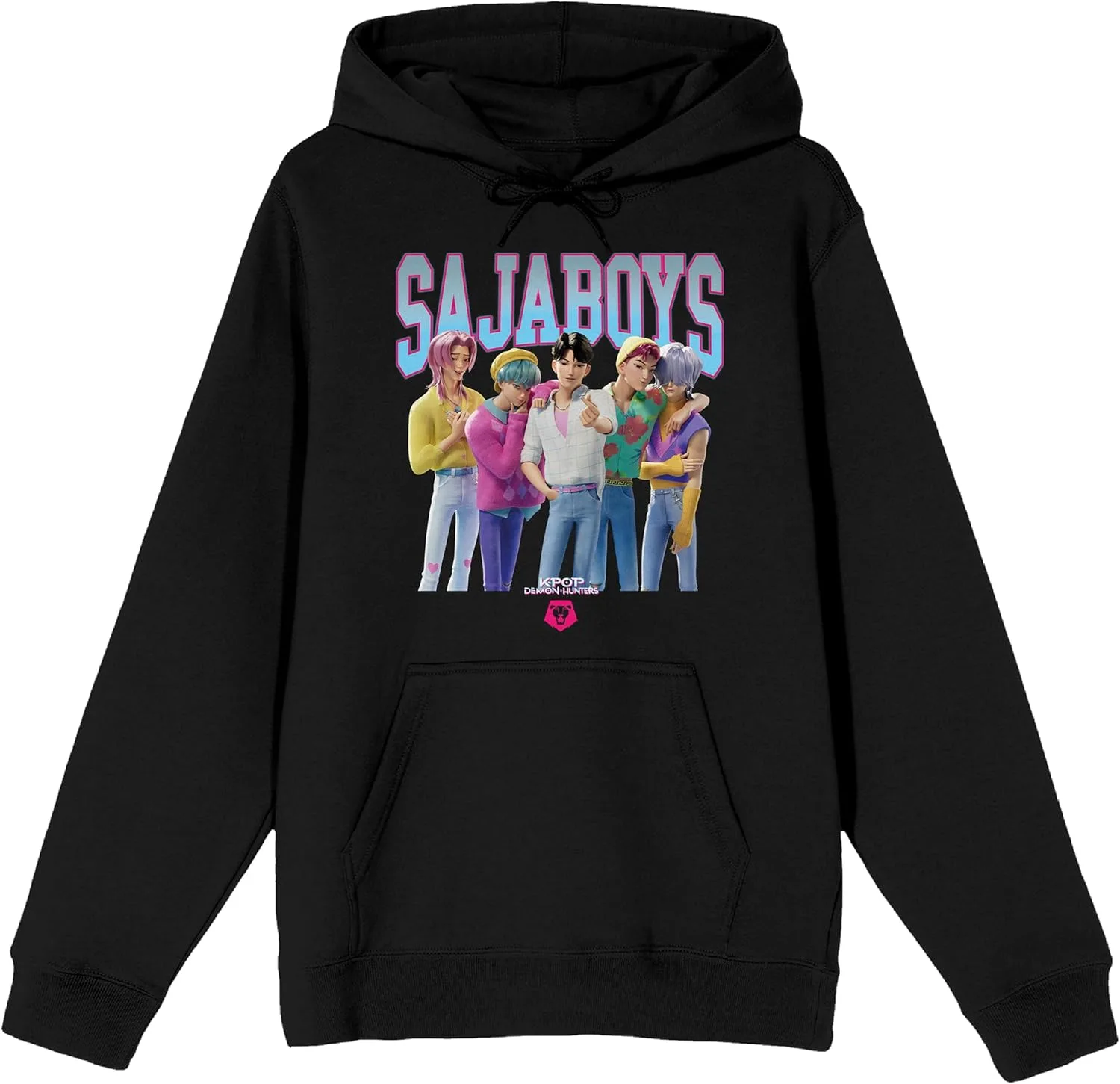 

Толстовка с длинным рукавом Kpop Demon Hunters Group Sajaboys Korean Boys Singer Men's Black Bioworld