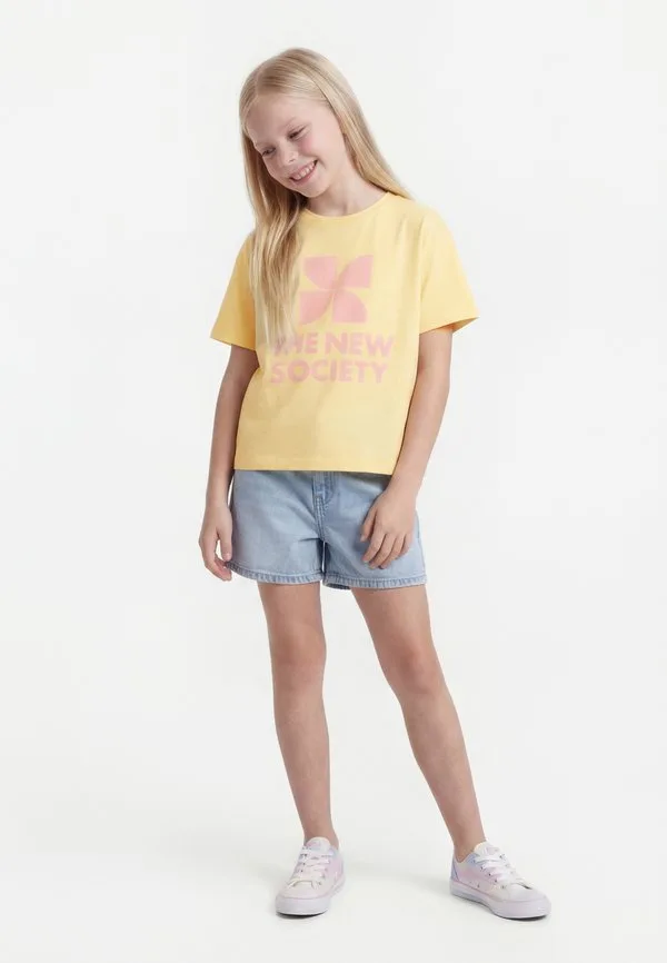 Футболка с логотипом The New Society, Soft Lemon