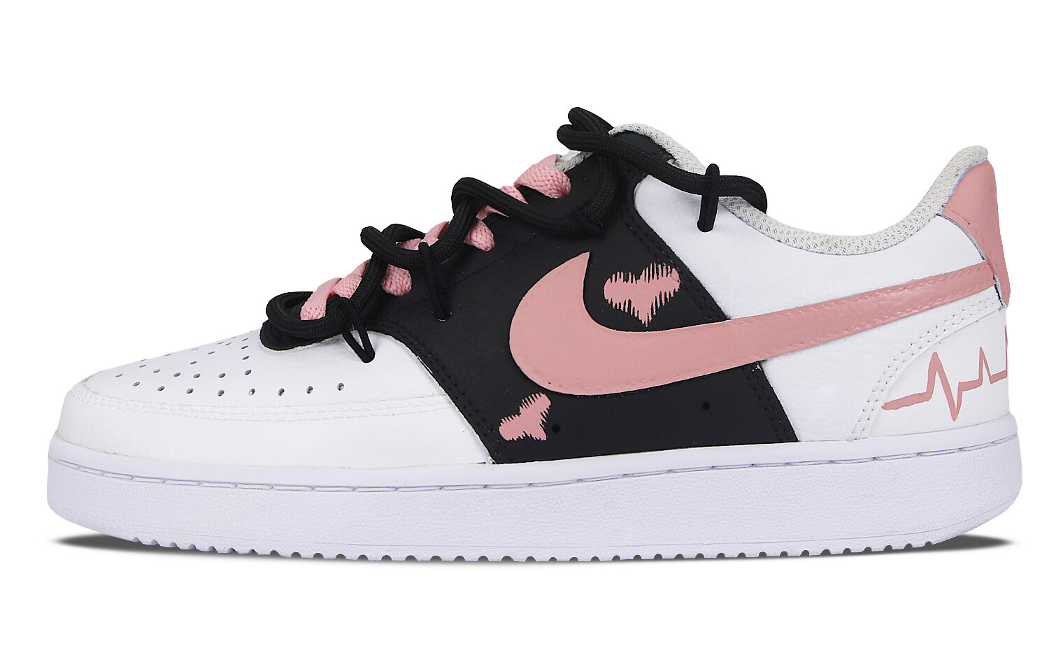 

Кроссовки Nike Court Vision 1 Skateboard Shoes Men Low-Top White Black, белый