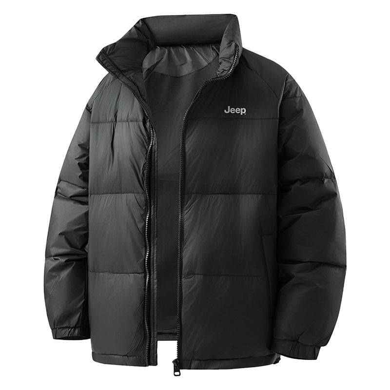 

Jeep Пуховик Unisex Black Stand Collar Thickened