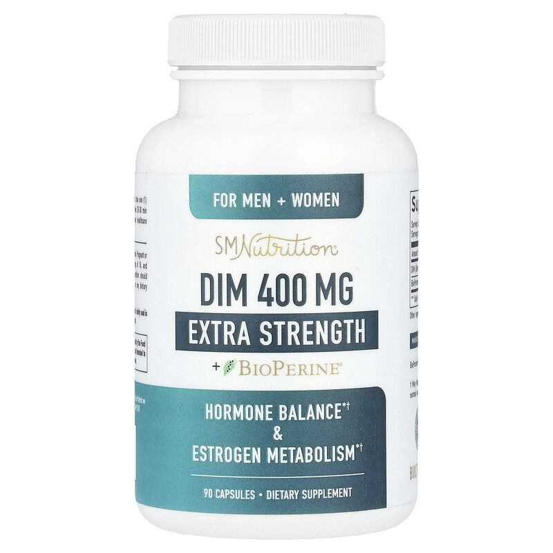 

SMNutrition, DIM, повышенная сила действия, 400 мг, 90 капсул