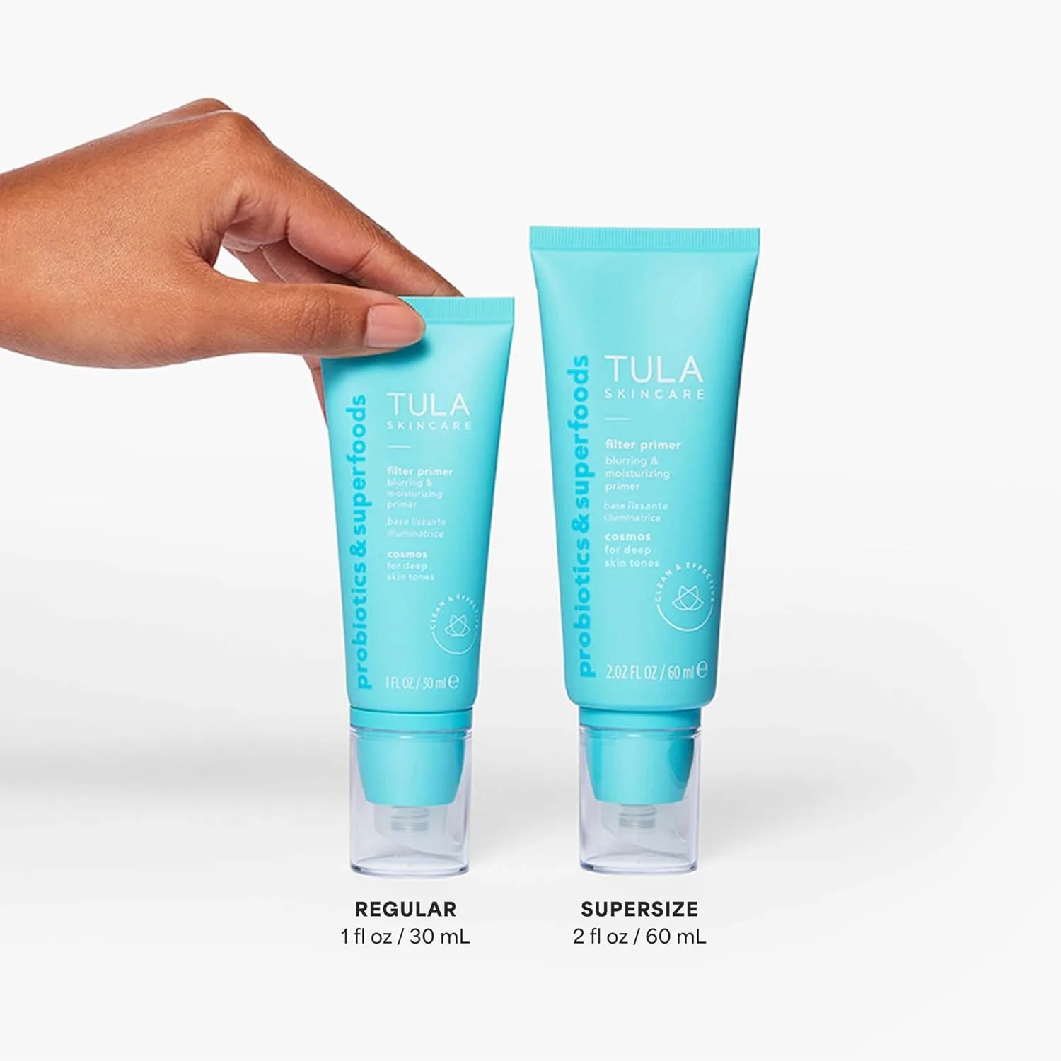 Праймер для лица TULA Skin Care Face Filter, выравнивающий тон кожи и уменьшающий покраснения, увлажняет и улучшает стойкость макияжа. 59,7 мл (1 шт.), Cosmos - Deep — фото 3