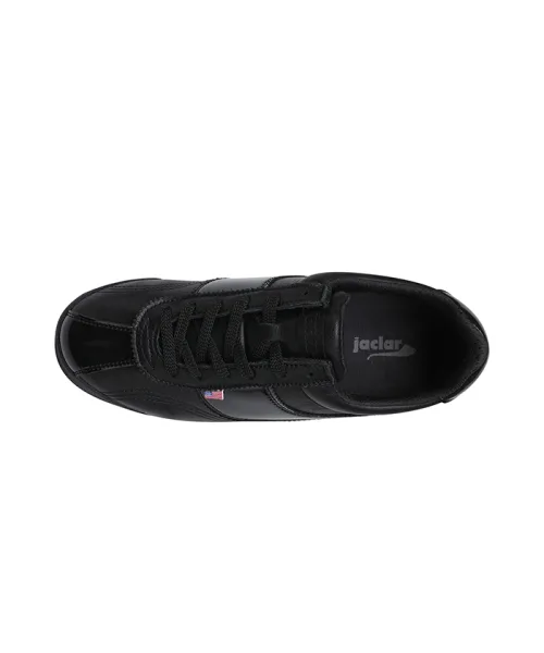Унисекс кроссовки из натуральной кожи JACLAR Bostonian Jogger чёрные — фото 4