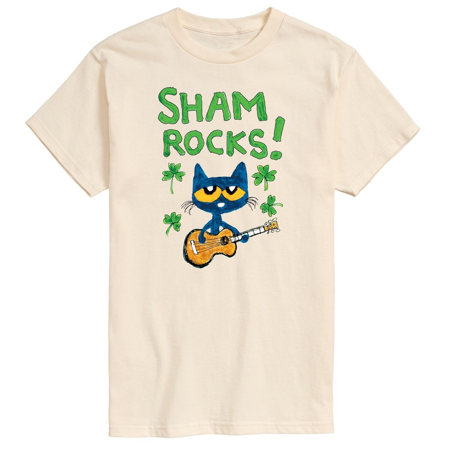 

Мужская футболка Pete Cat Sham Rocks Licensed Character