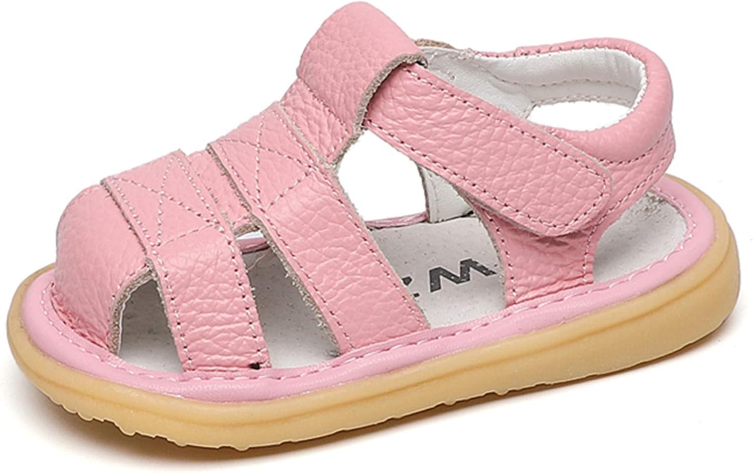 

Детские летние сандалии DADAWEN для мальчиков и девочек: легкие, с мягкой подошвой, закрытым носком, из натуральной кожи, для активного отдыха и спорта, розовый