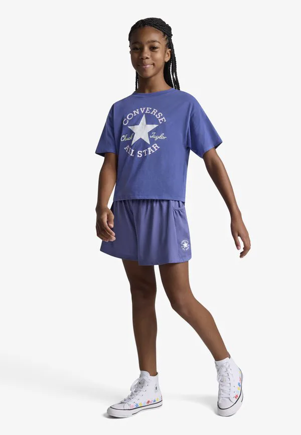 Футболка с принтом в виде фрагментов ткани Converse, Indigo Storm — фото 2