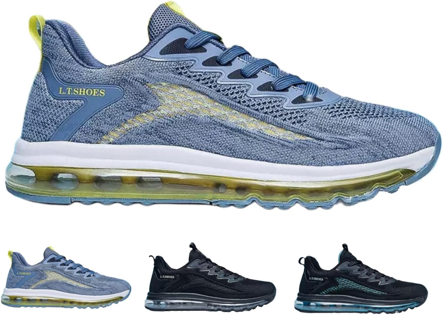 

Мужские и женские модные кроссовки MACEFIL, стиль ретро Y2K, дышащие, легкие, с противоскользящей подошвой для занятий в спортзале, ходьбы и спорта, синий