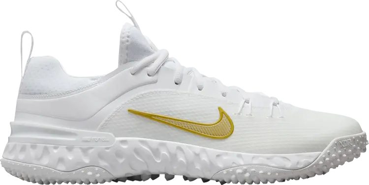 

Кроссовки Huarache 9 Elite TF LAX 'White Metallic Vivid Gold', белый