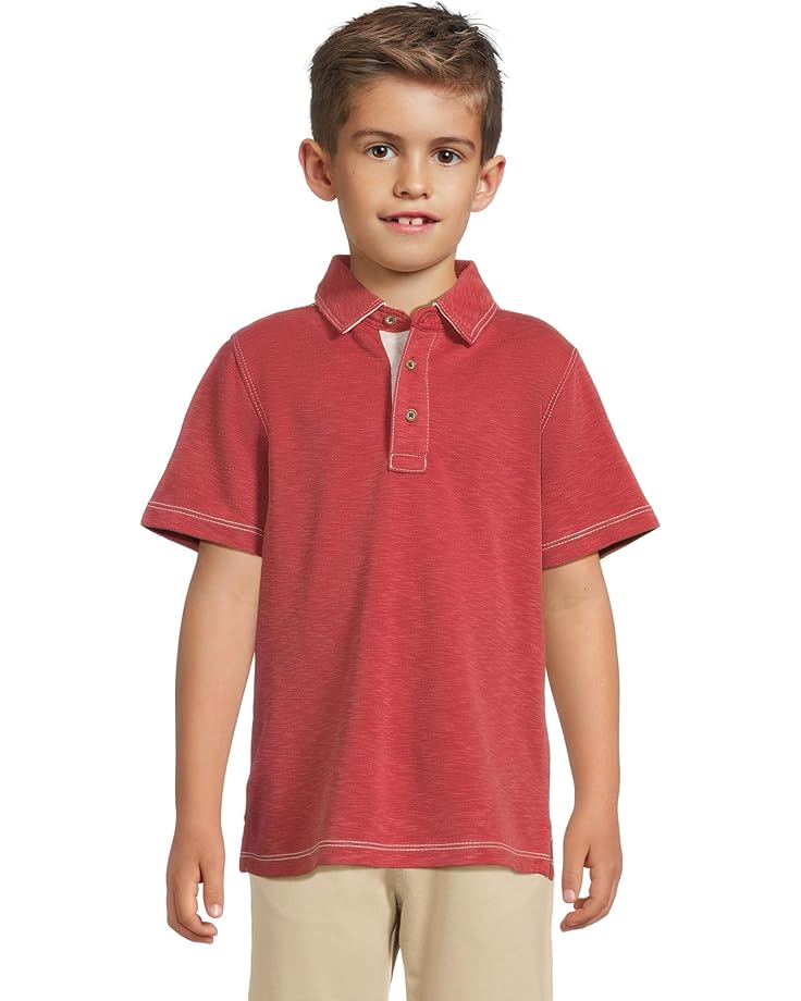

Поло Johnston & Murphy Kids Boys Vintage Slub Polo, красный