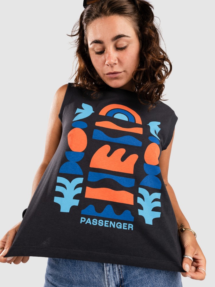 

Майка Passenger Papercut Recycled Cotton Tank Top, black