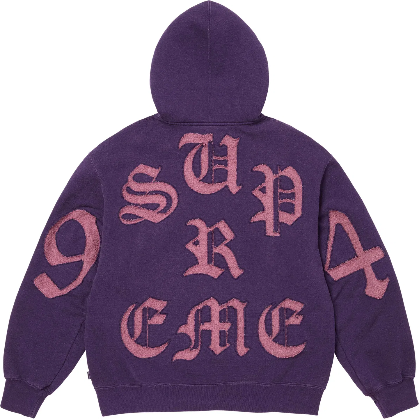 Толстовка с капюшоном на молнии cut out unisex SS26 WEEK3 Supreme, Dark Purple/Dark Purple