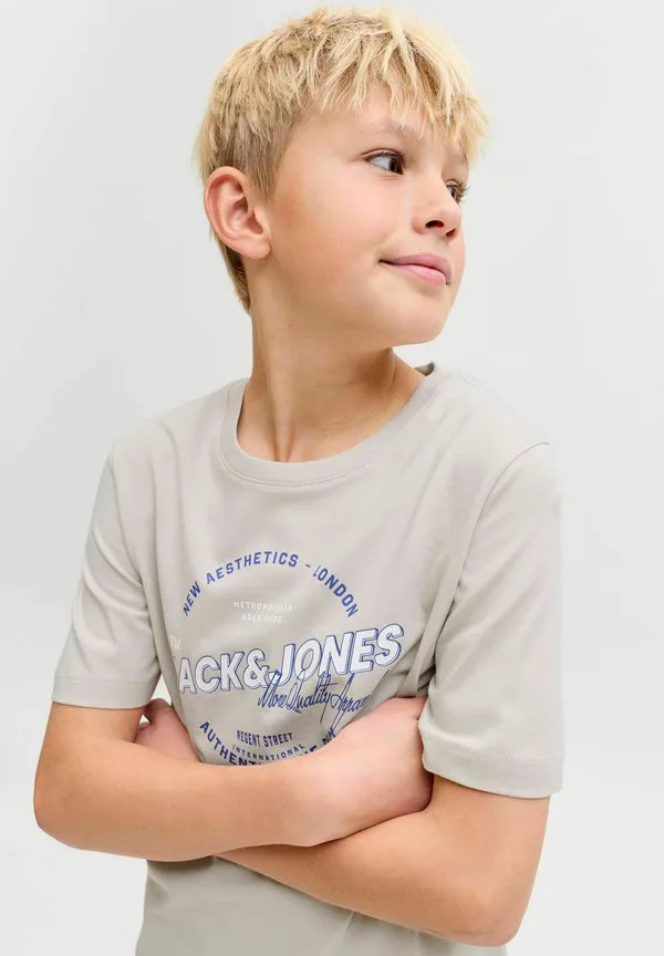 Детская футболка с принтом Jack & Jones Junior, Moonbeam — фото 4