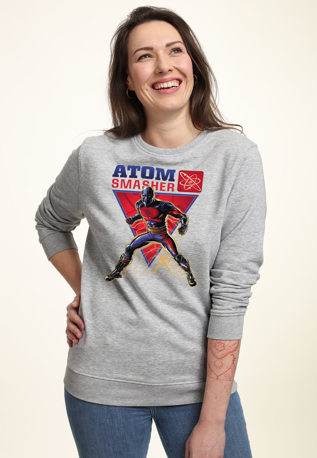 

Толстовка ADAM ATOM SMASHER Henry Tiger, цвет Mottled Light Grey