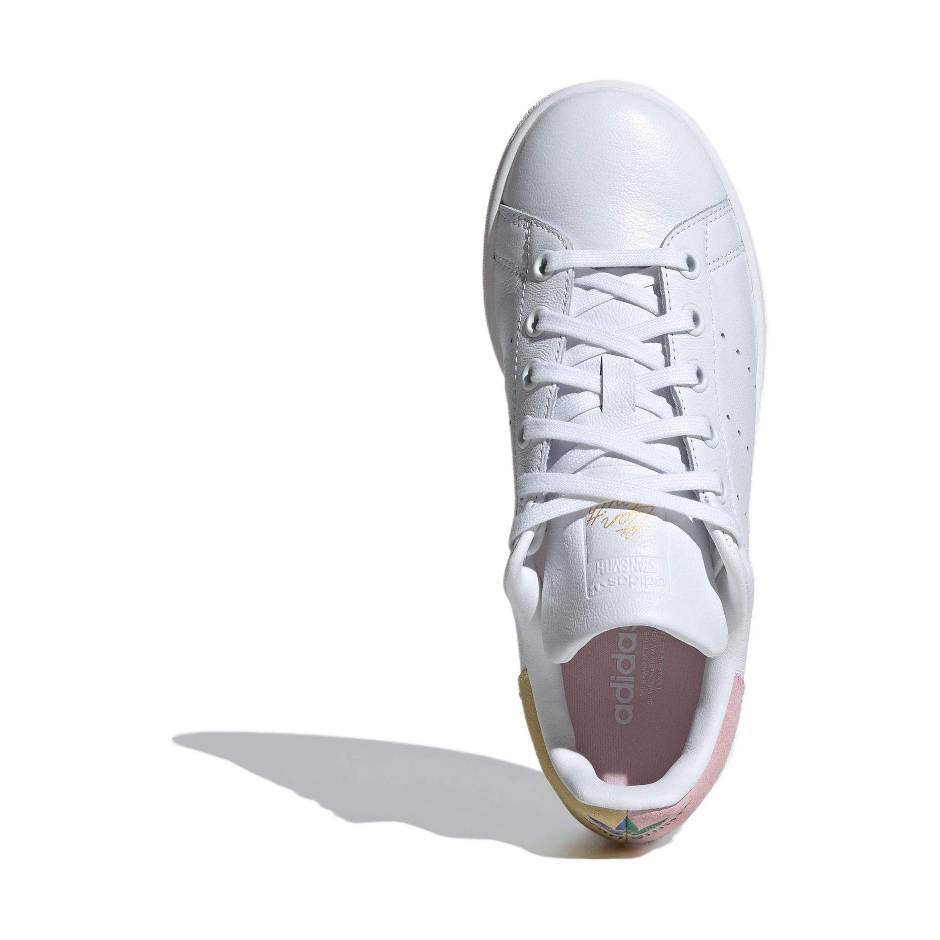 STAN SMITH Low Top Детские скейтбординговые кроссовки Белые Розовые Подростки Adidas Originals — фото 4