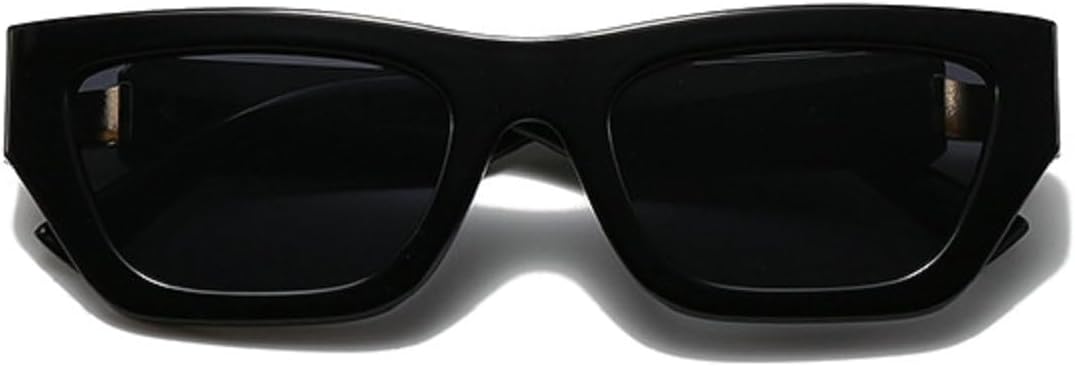 

Винтажные квадратные солнцезащитные очки для женщин и мужчин, роскошные модные прямоугольные солнцезащитные очки для женщин, очки с защитой от ультрафиолета UV400 Melrose, Black