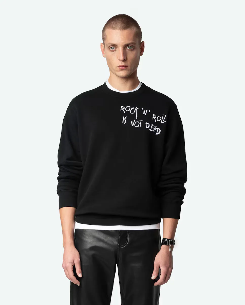 

Aime мужской свитшот с круглым вырезом Zadig & Voltaire, чёрный