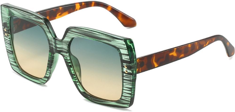 

Роскошные солнцезащитные очки для женщин, большие оправы, мужские солнцезащитные очки в винтажном стиле, увеличенного размера, женские солнцезащитные очки UV400 LVTFCO, Green Yellow