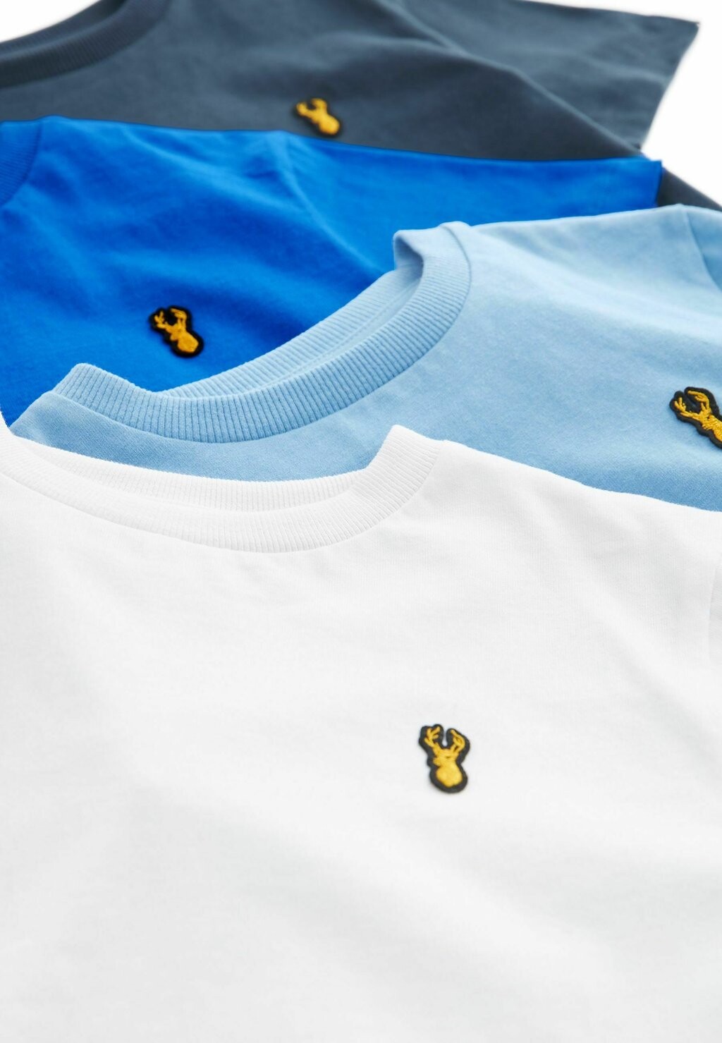 Базовая футболка 4 Pack Stag Embroidered Short Sleeve Next, синий — фото 4