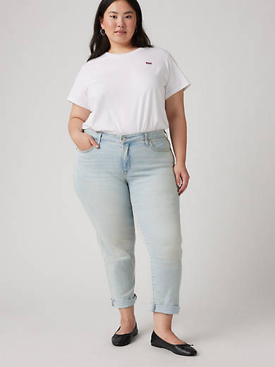 

Женские джинсы Boyfriend средней посадки (большие размеры) Levi's, цвет Kind Words Plus - Light Wash