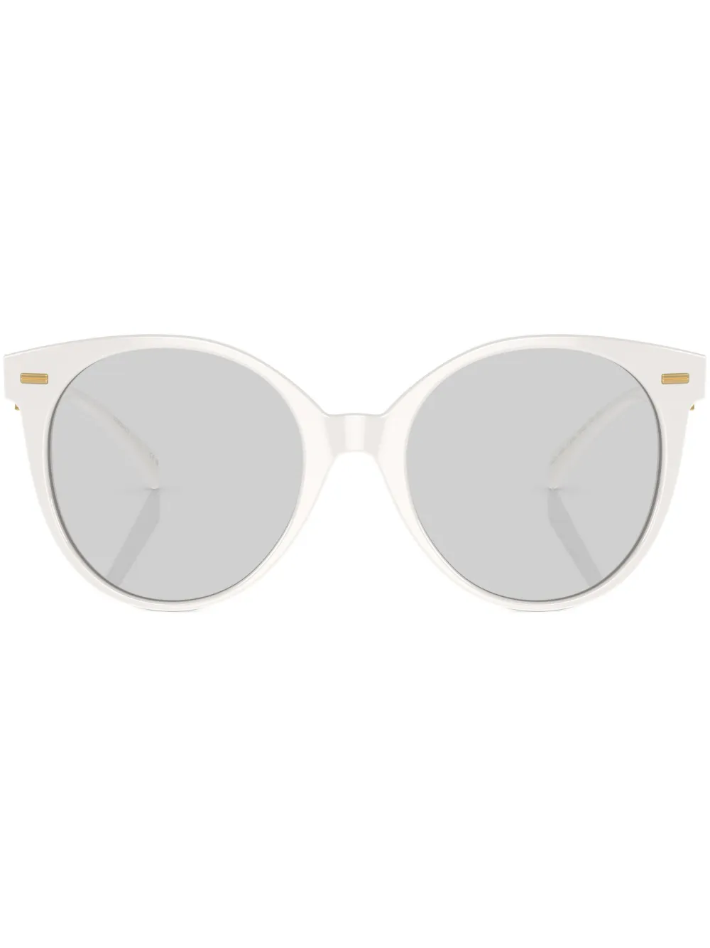 

Солнцезащитные очки в круглой оправе Versace Eyewear, белый