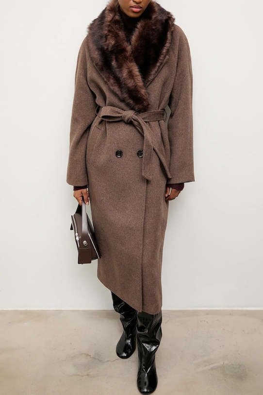 

Шерстяное пальто Answear.Lab, коричневый