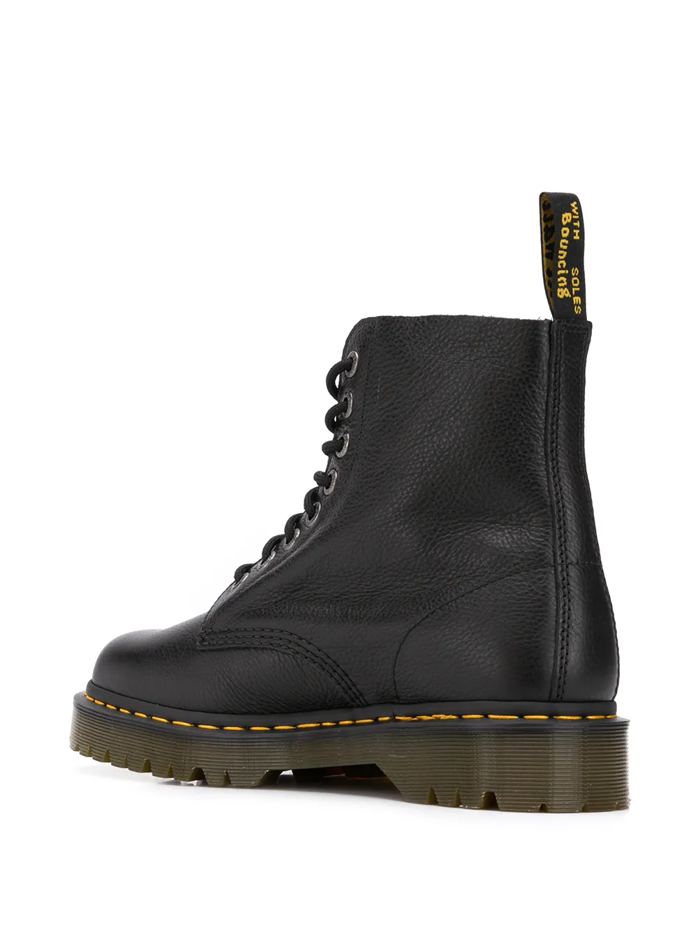 Мужские ботинки Dr. Martens на шнуровке из зернистой кожи, черный — фото 3