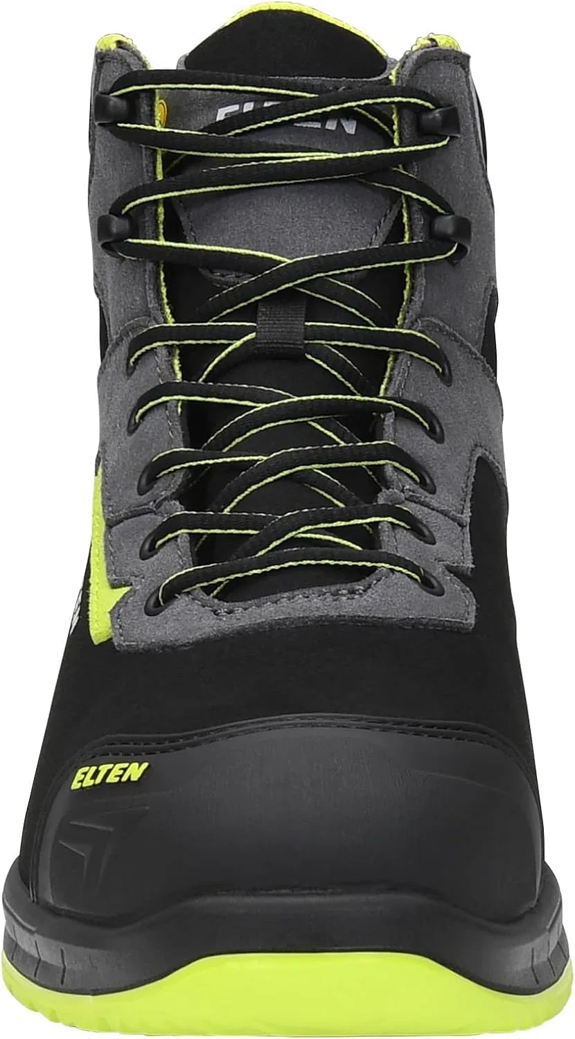 Защитная обувь ELTEN Loan XXSports Pro Black-Lime Mid ESD S3 для мужчин и женщин, текстиль, стальной защитный носок, легкая, спортивная — фото 4